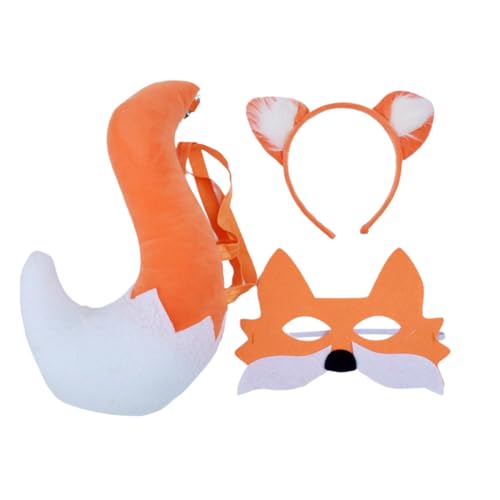 Kelisdi Set mit langen Füchsen, Schwanz, Ohren, Stirnband, Schwanz und Ohren, pelziger Schwanz, Ohr, Haarreif, Kunstschwanz Kelisdi Set mit langen Füchsen, Schwanz, Ohren, Stirnband, Schwanz und Ohren, pelziger Schwanz, Ohr, Haarreif, Kunstschwanz von Kelisdi