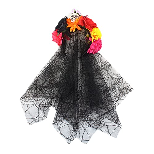 Kelisdi Spitzen-Stirnband, Blumenschädel, Schleier, Haarreif für Halloween, Party, Cosplay, Thema, Kostüm, Requisiten, Halloween, Totenkopfschleier, Stirnband Kelisdi Spitzen-Stirnband, Blumenschädel, Schleier, Haarreif für Halloween, Party, Cosplay, Thema, Kostüm, Requisiten, Halloween, Totenkopfschleier, Stirnband von Kelisdi