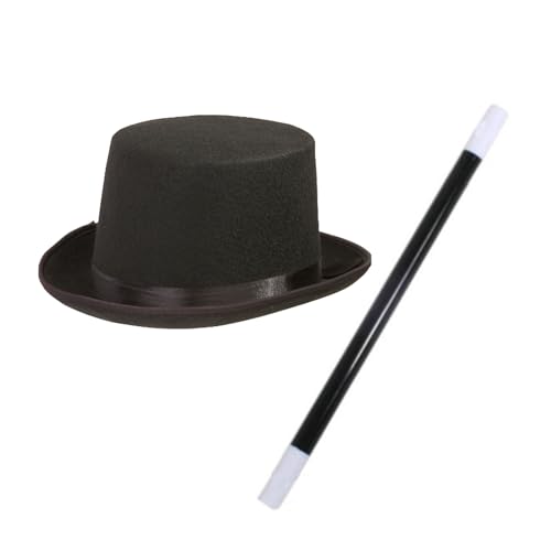 Kelisdi Zauberer Cosplay Umhang Hut Verkleiden Requisiten Set Kostüm Zubehör mit Hut Umhang Zauberstab Schleifen Krawatte für Auftritte Requisiten Kelisdi Zauberer Cosplay Umhang Hut Verkleiden Requisiten Set Kostüm Zubehör mit Hut Umhang Zauberstab Schleifen Krawatte für Auftritte Requisiten von Kelisdi