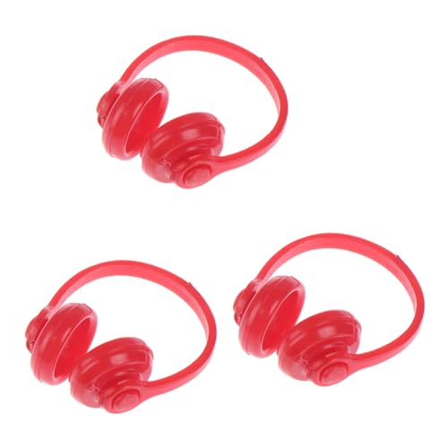 Schwarz Rot Weiß Puppenhäuser Kopfhörer für Miniaturszenen Headset Design Puppenhäuser Szene Zubehör Schwarz Rot Weiß Puppenhäuser Kopfhörer für Miniaturszenen Headset Design Puppenhäuser Szene Zubehör von Kelisdi