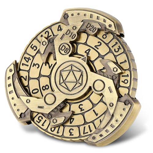 Spinner DND Würfel Set, 7 in 1 Fingertip Gyro Metallic D&D Würfel, DND Starter Set, Roulette Würfel Spinner für DND Würfel Set, D&D Geschenke mit Geschenkbox, Rollenspiel Brettspiel Zubehör, Bronze Spinner DND Würfel Set, 7 in 1 Fingertip Gyro Metallic D&D Würfel, DND Starter Set, Roulette Würfel Spinner für DND Würfel Set, D&D Geschenke mit Geschenkbox, Rollenspiel Brettspiel Zubehör, Bronze von Keller & Weber