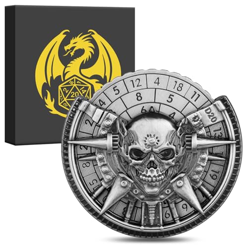 Spinner DND Würfel Set, 7 in 1 Fingertip Gyro Metallic DND Würfel, DND Starter Set, Schädel Würfel Spinner für DND Würfel Set, D&D Geschenke mit Geschenkbox, Rollenspiel Brettspiel Zubehör von Keller & Weber