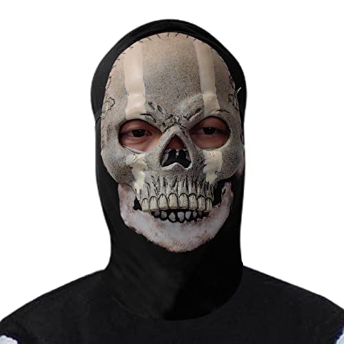 Ghost Shield Cosplay Breathable Scary Ghost Facial Shield Unisex Creepy Head Props Cosplay Decoration Haunted House Accessory for Adults Keloc von Keloc