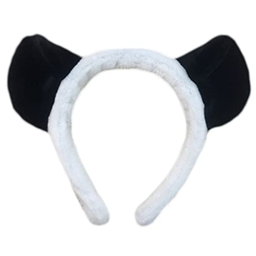 Kemelo Lovely Plüsch Haarreif Tier Panda Ohren Kopfbedeckung Pelzigen Stirnband Niedlichen Kopfschmuck Anime Kostüm Cosplay Zubehör,Stirnbänder Männer,A von Kemelo