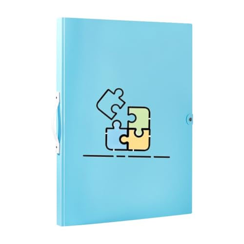 Kepuarm Puzzle Aufbewahrung,Puzzle Mappe 1000 Teile, Mit 20 transparente Taschen, Tragbar, Staubdicht und Schmutzabweisend, Puzzle Liebhaber Geschenke (Blau) von Kepuarm