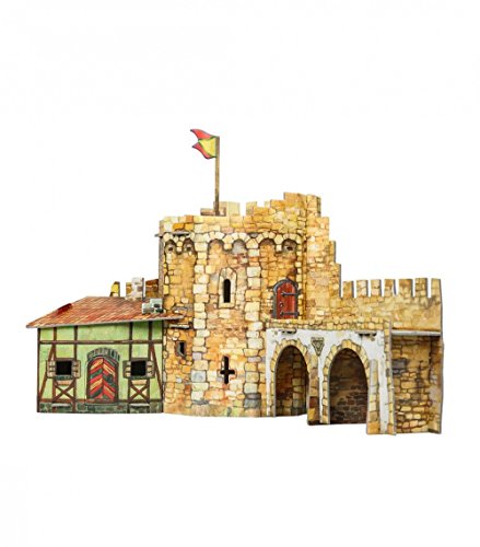 UMBUM Innovatives 3-D-Puzzle Eckturm Medieval Town 3D-Kartonmodellbausatz für Erwachsene und Kinder von UMBUM
