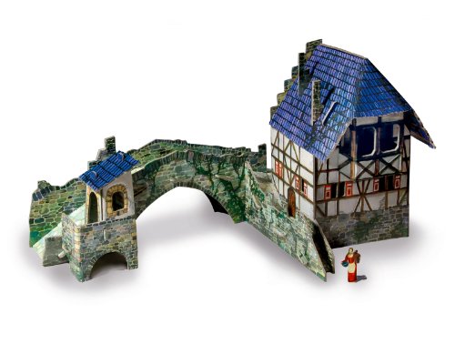 UMBUM Innovatives 3-D-Puzzle Brücke Medieval Town 3D-Kartonmodellbausatz für Erwachsene und Kinder von UMBUM