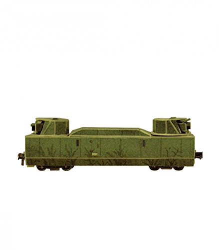 Keranova keranova303 Maßstab 1: 87 16,5 x 3,5 x 5 cm Clever Papier Railway Collection Gepanzerten Plattform Flachwagen 3D Puzzle (40) von Keranova