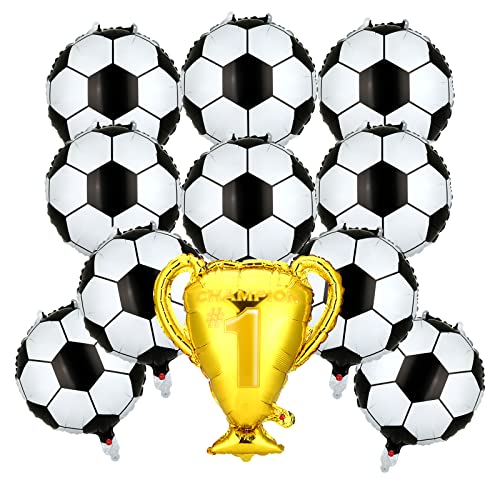 Kesote 11 Stück Dekoration Fußball-Weltmeisterschaft Geburtstag Jungen Helium Ballon in Form von Fußball, Trophäe, Dekoration für Fußballparty, Folienballon Kesote 11 Stück Dekoration Fußball-Weltmeisterschaft Geburtstag Jungen Helium Ballon in Form von Fußball, Trophäe, Dekoration für Fußballparty, Folienballon von Kesote
