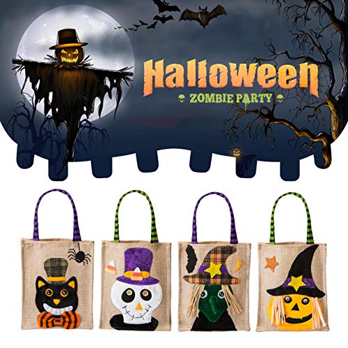 Kesote 4X Geschenktüten Halloween Partytüten Geschenktasche Süßigkeiten Beutel Süßes oder Saures Taschen Bag Kinder Party Dekoration, 18,5 x 15,5 cm Kesote 4X Geschenktüten Halloween Partytüten Geschenktasche Süßigkeiten Beutel Süßes oder Saures Taschen Bag Kinder Party Dekoration, 18,5 x 15,5 cm von Kesote