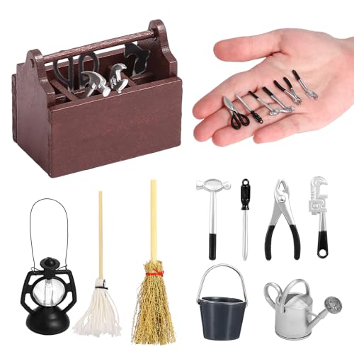 Kesote Wichtel Zubehör Weihnachten Wichtel Set Baustelle 14 PCS Wichtelzubehör 1/12 Puppenhaus Zubehör Miniatur Deko für Wichtelhaus Wichteltür Weihnachtswichtel Garten DIY Kesote Wichtel Zubehör Weihnachten Wichtel Set Baustelle 14 PCS Wichtelzubehör 1/12 Puppenhaus Zubehör Miniatur Deko für Wichtelhaus Wichteltür Weihnachtswichtel Garten DIY von Kesote