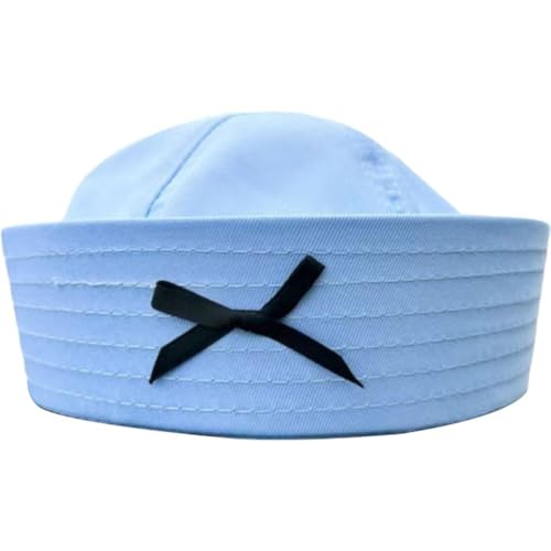 Süße Matrosenmütze Für Mädchen Aufrollbarer Krempe, Marineblauer Seefahrerhut Schwarzer Schleife, Lustiger Cosplay-hut Für Erwachsene Und Teenager von Keuyeo