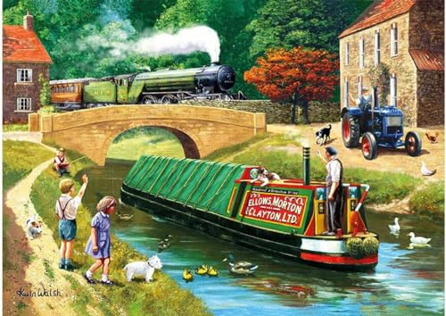 Kevin Walsh Nostalgie K33021 - Rail & Canal 1000 Teile Puzzle von Kevin Walsh