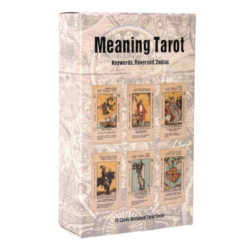 Kexpery Ancient Western Divination Cards Reverse Zodiac Cards Brettspiel 78-teiliges Zukunftserzählspiel Spielkarten Familienpartyzubehör for spirituelles Wachstum von Kexpery