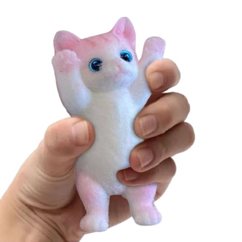 Kexpery Cat Squeeze TPR-Spielzeug zum Stressabbau der Katze für Kinder und Erwachsene (grau) von Kexpery