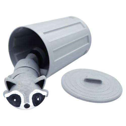 Kexpery Figur Waschbär, 3D, bedruckt, Tierdekoration, kompakt, Anti-Stress, für Büro und Zuhause von Kexpery