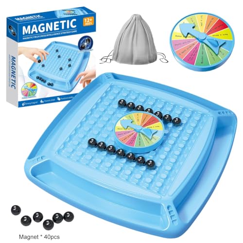 Kexpery Magnetstein-Brettspiel-Set, Spielzeug, lustiges Tisch-Magnetspiel, interaktives Denkspiel, tragbares Schachbrett, Geburtstagsgeschenke for Kinder und Erwachsene for Familientreffen ( von Kexpery