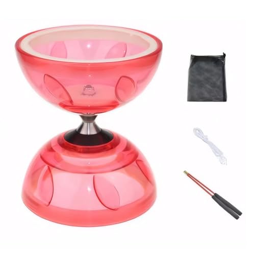 Kexpery Set mit 4 chinesischen Diabolos mit Stäben, Schnur und Netztasche, ideal für Jongleure, Shows und Anfänger von Kexpery