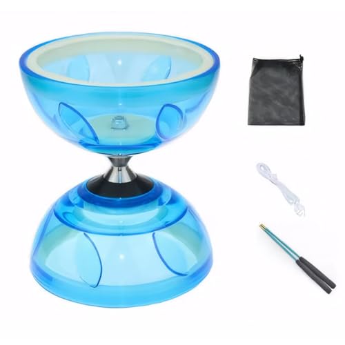 Kexpery Set mit 4 chinesischen Diabolos mit Stäben, Schnur und Netztasche, ideal für Jongleure, Shows und Anfänger von Kexpery
