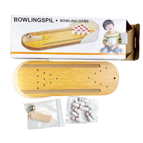 Kexpery Tisch-Mini-Bowlingspiel-Set mit 10 Pins, Holzbrett, Bowling-Spielzeug, pädagogisches Bowling-Set for Männer, Frauen, Teenager, Kinder Kexpery Tisch-Mini-Bowlingspiel-Set mit 10 Pins, Holzbrett, Bowling-Spielzeug, pädagogisches Bowling-Set for Männer, Frauen, Teenager, Kinder von Kexpery