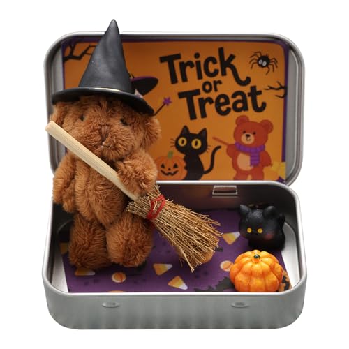 Miniatur Witcher Witcher Witch Bear in einer Box Halloween zum Befüllen mit Partygeschenken (Braun) von Kexpery