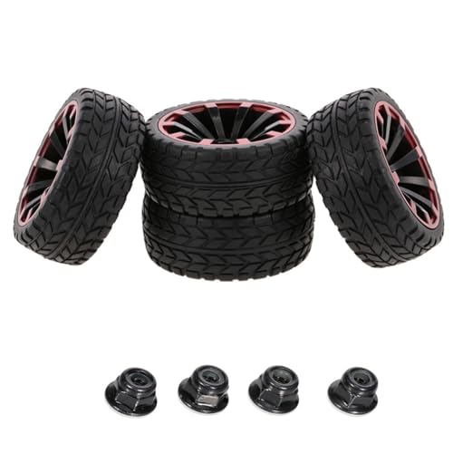 RC1/10 Universalreifen für RC-Autos mit M4 Muttern und verschleißfesten Offroad-Reifen, 4 Stück RC1/10 Universalreifen für RC-Autos mit M4 Muttern und verschleißfesten Offroad-Reifen, 4 Stück von Kexpery