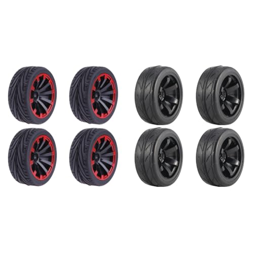 RC1/10 Universalreifen für RC-Autos mit M4 Muttern und verschleißfesten Offroad-Reifen, 4 Stück RC1/10 Universalreifen für RC-Autos mit M4 Muttern und verschleißfesten Offroad-Reifen, 4 Stück von Kexpery