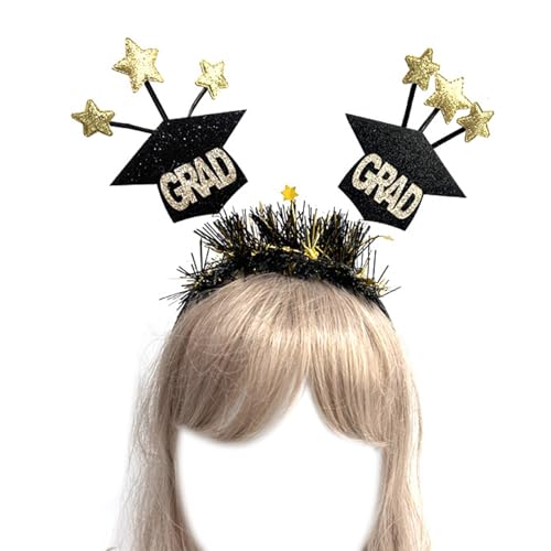 Kexpsogy GRAD Bachelor Hat Graduation Hut Kopfbedeckung Lametta Stirnbänder Party Kostüm für Absolventen Stirnbänder mit Stern Kexpsogy GRAD Bachelor Hat Graduation Hut Kopfbedeckung Lametta Stirnbänder Party Kostüm für Absolventen Stirnbänder mit Stern von Kexpsogy