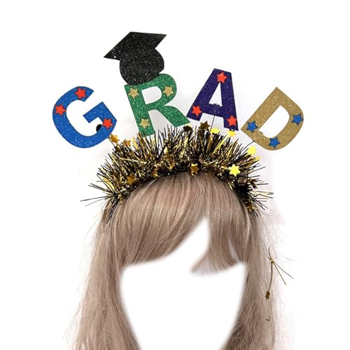 Kexpsogy GRAD Bachelor Hat Graduation Hut Kopfbedeckung Lametta Stirnbänder Party Kostüm für Absolventen Stirnbänder mit Stern Kexpsogy GRAD Bachelor Hat Graduation Hut Kopfbedeckung Lametta Stirnbänder Party Kostüm für Absolventen Stirnbänder mit Stern von Kexpsogy