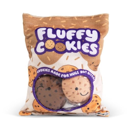 Keycraft Fluffy Cookies Squishy – Plüschspielzeug Kissen | Weiche Tasche mit Kuschel-Snacks | Kreatives Geschenk für Kinder & Teens von Keycraft