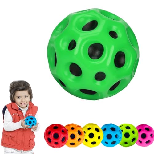 KeyoGoS Astro Jump Ball, 7cm Moon Ball, Bounce Ball Hohe Springender Jump Ball EIN Knallendes Geräusch Machen, Space Ball für Kinder Party Gift Im Freien (Green) von KeyoGoS