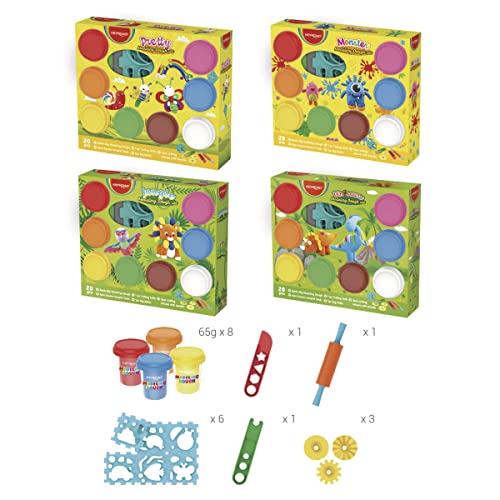 Keyroad KR972269 Knetmasse Spielknete in Grundfarben mit Knetzubehör, Mischung von Farben, 20 pcs von Keyroad