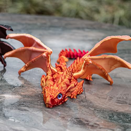 Keyubria 3D Gedruckter Drache, Ewegliche Gelenke Drache 3D-gedrucktes Geschenk, Gedruckter Beweglicher drachens Spielzeug Für Home Office Decor, Stress Relie, Geburtstagsgeschenk Keyubria 3D Gedruckter Drache, Ewegliche Gelenke Drache 3D-gedrucktes Geschenk, Gedruckter Beweglicher drachens Spielzeug Für Home Office Decor, Stress Relie, Geburtstagsgeschenk von Keyubria