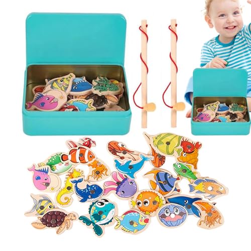 Keyubria Holzspielzeug Angelspiel, Magnetisches Angelspiel, Angeln Spielzeug montessoris Spielzeug, Kinderspiele für Entwicklung, Fische Angeln Spiel Lustige Geschenke für Kinder Keyubria Holzspielzeug Angelspiel, Magnetisches Angelspiel, Angeln Spielzeug montessoris Spielzeug, Kinderspiele für Entwicklung, Fische Angeln Spiel Lustige Geschenke für Kinder von Keyubria