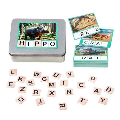 Keyubria Lernkarten | Buchstabenkarten Rechtschreib-Spiel Zuordnungsspiel - Holzpuzzles Feinmotorikspielzeug Zuordnungsspiel Aktivitäten Für Kindergartenkinder Keyubria Lernkarten | Buchstabenkarten Rechtschreib-Spiel Zuordnungsspiel - Holzpuzzles Feinmotorikspielzeug Zuordnungsspiel Aktivitäten Für Kindergartenkinder von Keyubria