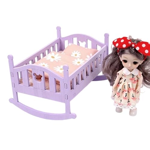 Keyubria Puppenwiege - Realistisches Rollenspiel Spielzeug,Kleines Spielhaus Baby Puppenbett - Für Kinder Kleinkinder Rollenspiel Zuhause Kinderzimmer Indoor Spielzimmer Vorschule Kindergarten Keyubria Puppenwiege - Realistisches Rollenspiel Spielzeug,Kleines Spielhaus Baby Puppenbett - Für Kinder Kleinkinder Rollenspiel Zuhause Kinderzimmer Indoor Spielzimmer Vorschule Kindergarten von Keyubria
