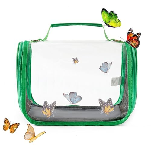 Keyubria Schmetterlingshabitat, Transparentes Netz Schmetterlingshabitat mit Griff, Einfach zu Beobachtendes Faltbares Raupen Habitat Für Kinder Naturbeobachtung Zusammen Genießen von Keyubria