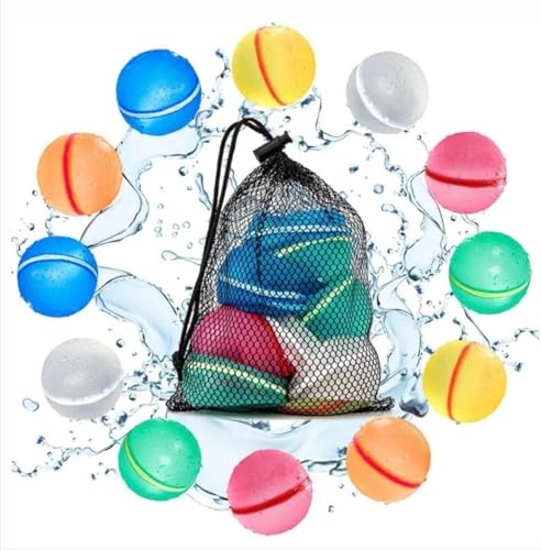 Kezidhp 18 Stück Wasserbomben Wiederverwendbar, Wasserbomben Selbstschließend, Schnelles Befüllen Wasserball, Wasserspielzeug Kinder,für Wasserpark, Erwachsene, Strand, Poolparty Kezidhp 18 Stück Wasserbomben Wiederverwendbar, Wasserbomben Selbstschließend, Schnelles Befüllen Wasserball, Wasserspielzeug Kinder,für Wasserpark, Erwachsene, Strand, Poolparty von Kezidhp