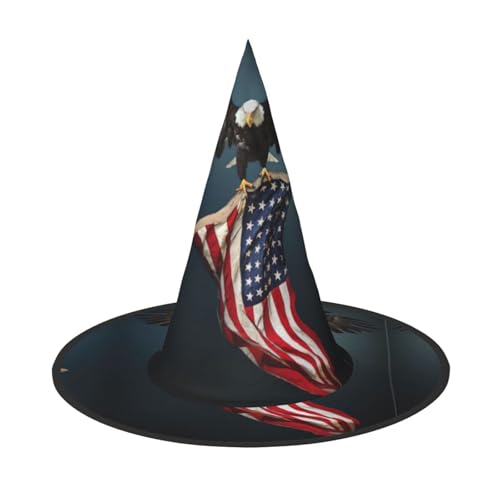 Kfjghhl 3D-Weißkopfseeadler fliegt mit amerikanischer Flagge, Halloween-Hut, böse Kostüme, Erwachsene, Unisex, Stirnband, Kostümzubehör, Weihnachtsfeier, Cosplay, Zauberer-Kostüm, Outfit, Halloween Kfjghhl 3D-Weißkopfseeadler fliegt mit amerikanischer Flagge, Halloween-Hut, böse Kostüme, Erwachsene, Unisex, Stirnband, Kostümzubehör, Weihnachtsfeier, Cosplay, Zauberer-Kostüm, Outfit, Halloween von Kfjghhl