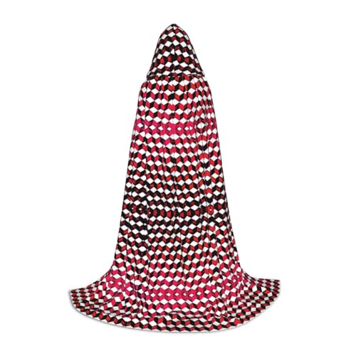 Kfjghhl 3D rot karierter langer Kapuzenumhang Teenager Kind Umhang Hexenkostüm Halloween Kostüm Damen Herren 88,9–149,7 cm Kfjghhl 3D rot karierter langer Kapuzenumhang Teenager Kind Umhang Hexenkostüm Halloween Kostüm Damen Herren 88,9–149,7 cm von Kfjghhl