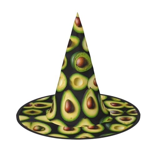Kfjghhl Avocado-Muster, Halloween-Hut, böse Kostüme, Erwachsene, Unisex, Stirnband, Kostümzubehör, Weihnachtsfeier, Cosplay, Zauberer-Kostüm, Outfit, Halloween von Kfjghhl