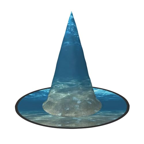 Kfjghhl Blauer Ozean, gewellte Meereslandschaft, Halloween-Hut, böse Kostüme, Erwachsene, Unisex, Stirnband, Kostümzubehör, Weihnachtsfeier, Cosplay, Zauberer-Kostüm, Outfit, Halloween Kfjghhl Blauer Ozean, gewellte Meereslandschaft, Halloween-Hut, böse Kostüme, Erwachsene, Unisex, Stirnband, Kostümzubehör, Weihnachtsfeier, Cosplay, Zauberer-Kostüm, Outfit, Halloween von Kfjghhl