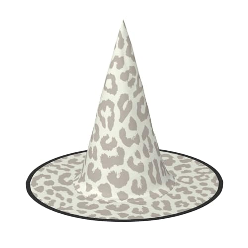 Kfjghhl Braunes Leopardenmuster, Halloween-Hut, böse Kostüme, Erwachsene, Unisex, Stirnband, Kostümzubehör, Weihnachtsfeier, Cosplay, Zauberer-Kostüm, Outfit, Halloween von Kfjghhl