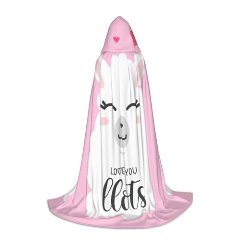 Kfjghhl Camel Cartoon Langer Kapuzenumhang Teenager Kind Umhang Hexenkostüm Halloween Kostüm Damen Herren 88,9-149,7 cm von Kfjghhl