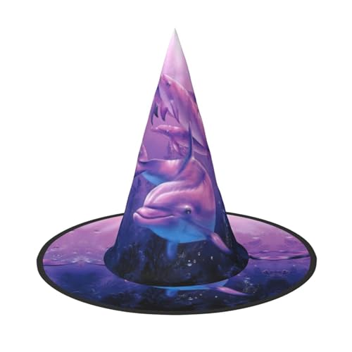 Kfjghhl Delfin-Kunst Halloween-Hut, böse Kostüme, Erwachsene, Unisex, Stirnband, Kostümzubehör, Weihnachtsfeier, Cosplay, Zauberer-Kostüm, Outfit, Halloween Kfjghhl Delfin-Kunst Halloween-Hut, böse Kostüme, Erwachsene, Unisex, Stirnband, Kostümzubehör, Weihnachtsfeier, Cosplay, Zauberer-Kostüm, Outfit, Halloween von Kfjghhl