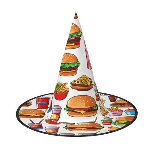 Kfjghhl Fast-Food-Halloween-Hut, böse Kostüme, Erwachsene, Unisex, Stirnband, Kostümzubehör, Weihnachtsfeier, Cosplay, Zauberer-Kostüm, Outfit, Halloween Kfjghhl Fast-Food-Halloween-Hut, böse Kostüme, Erwachsene, Unisex, Stirnband, Kostümzubehör, Weihnachtsfeier, Cosplay, Zauberer-Kostüm, Outfit, Halloween von Kfjghhl