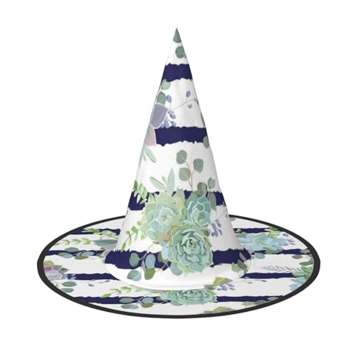 Kfjghhl Gestreifte Sukkulenten, Halloween-Hut, böse Kostüme, Erwachsene, Unisex, Stirnband, Kostümzubehör, Weihnachtsfeier, Cosplay, Zauberer-Kostüm, Outfit, Halloween Kfjghhl Gestreifte Sukkulenten, Halloween-Hut, böse Kostüme, Erwachsene, Unisex, Stirnband, Kostümzubehör, Weihnachtsfeier, Cosplay, Zauberer-Kostüm, Outfit, Halloween von Kfjghhl