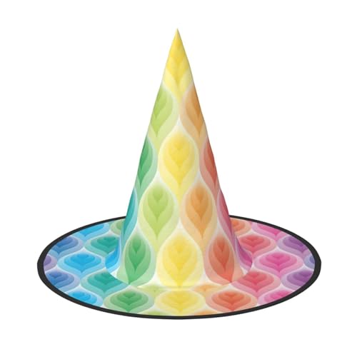Kfjghhl Halloween-Hut in Regenbogenfarben, Farbverlauf, böse Kostüme, Erwachsene, Unisex, Stirnband, Kostümzubehör, Weihnachtsfeier, Cosplay, Zauberer-Kostüm, Outfit, Halloween Kfjghhl Halloween-Hut in Regenbogenfarben, Farbverlauf, böse Kostüme, Erwachsene, Unisex, Stirnband, Kostümzubehör, Weihnachtsfeier, Cosplay, Zauberer-Kostüm, Outfit, Halloween von Kfjghhl