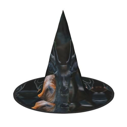 Kfjghhl Halloween-Hut mit Hirschgeweih, für Erwachsene, Unisex, Stirnband, Kostümzubehör, Weihnachtsfeier, Cosplay, Zauberer-Kostüm, Outfit, Halloween von Kfjghhl