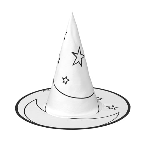 Kfjghhl Halloween-Hut mit Sternenmotiv, für Erwachsene, Unisex, Stirnband, Kostümzubehör, Weihnachtsfeier, Cosplay, Zauberer-Kostüm, Outfit, Halloween von Kfjghhl